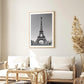 Black and White Eiffel Tower Print - Paris Photography Wall Art, France Travel Poster