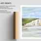 Black and White Coastal Photography Wall Art - Seven Sisters Fine Art Print - Matthew Webb Photography