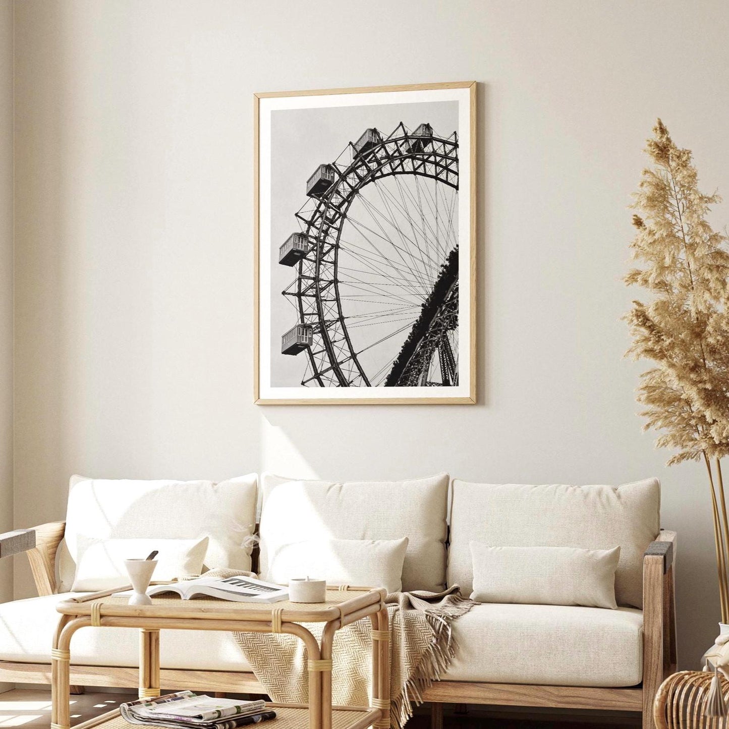 Vienna Photography Print - Austria Prater Wiener Riesenrad, Travel Poster, Framed Wall Art Gift