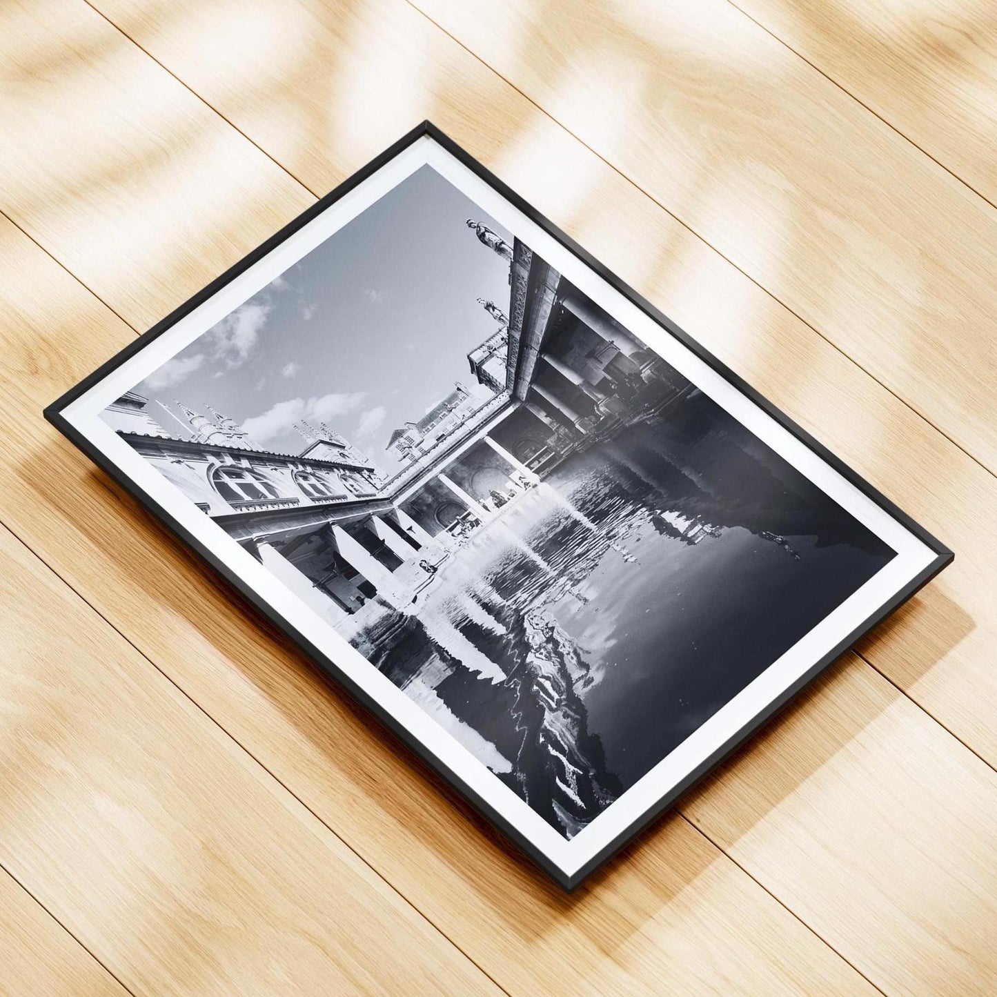 Roman Baths Print: Black & White Bath UK Architecture Wall Art, Travel Photography Gift