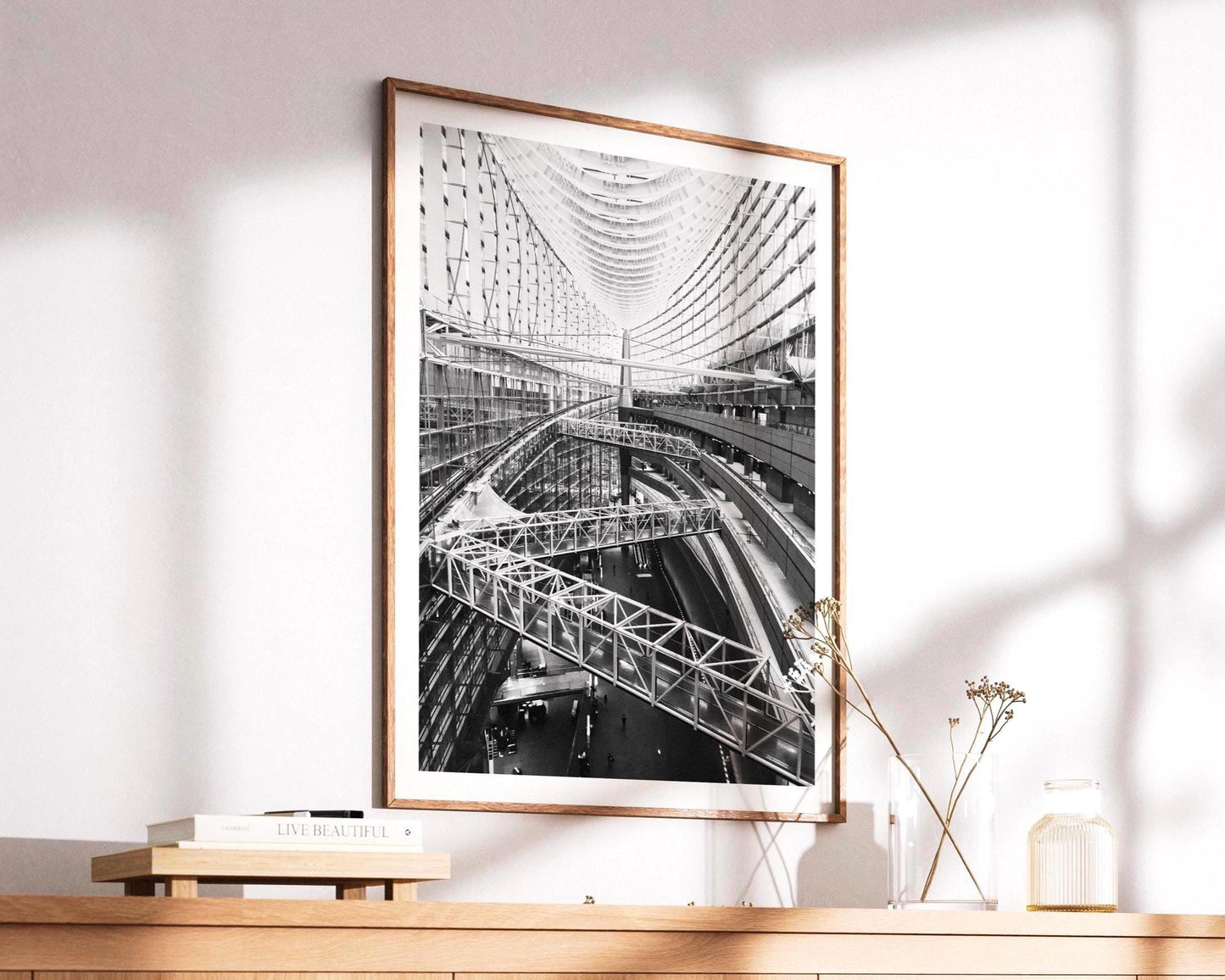 Tokyo Forum Wall Art Print - Black and White Geometric Poster, Japanese Architecture, Travel Gift