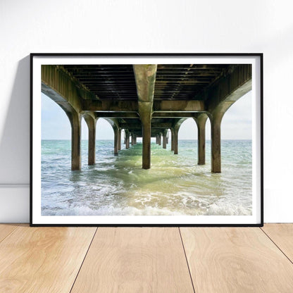 Bournemouth Beach Pier Print: Coastal Seascape Photography, UK Travel Decor - Matthew Webb Photography