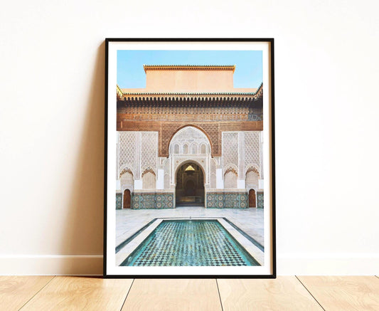 Ben Youssef Madrasa Print – Marrakech Moroccan Wall Art, Islamic Architecture Photography, Framed Morocco Gift - Matthew Webb Photography