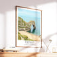 Durdle Door Print - Dorset Coastal Wall Art, Beach landscape, Framed Minimalist Photography