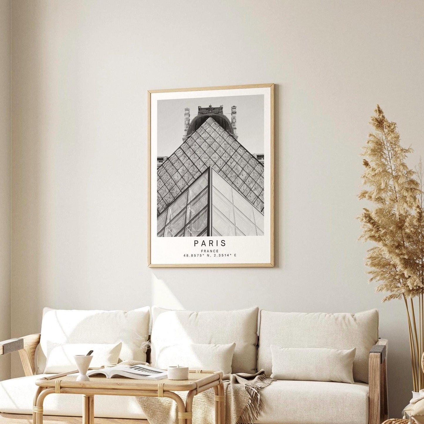 Louvre Print - Paris Wall Art, Black and White, French Architecture, Travel Photography Gift - Matthew Webb Photography