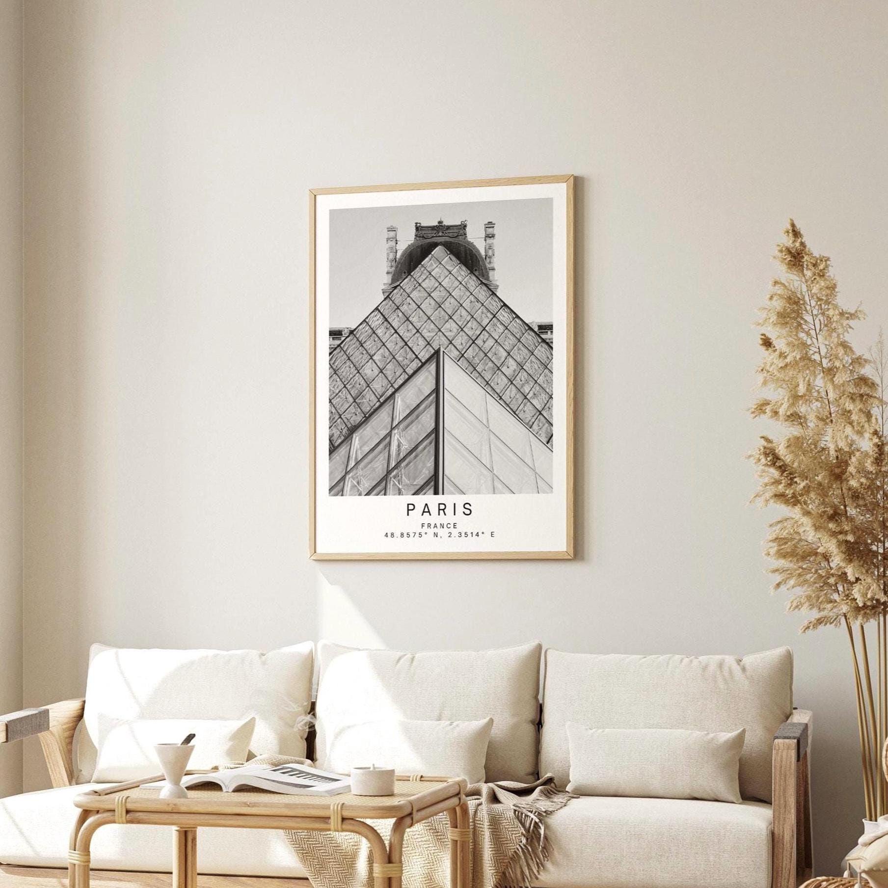 Louvre Print - Paris Wall Art, Black and White, French Architecture, Travel Photography Gift - Matthew Webb Photography