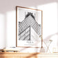 Louvre Print - Paris Wall Art, Black and White, French Architecture, Travel Photography Gift - Matthew Webb Photography