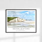Seven Sisters Travel Poster - East Sussex Coastal Landscape Photography Wall Art, Framed personalized gift - Matthew Webb Photography