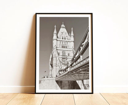 Tower Bridge Poster - Black and White London Wall Art, Photography Housewarming Gift - Matthew Webb Photography