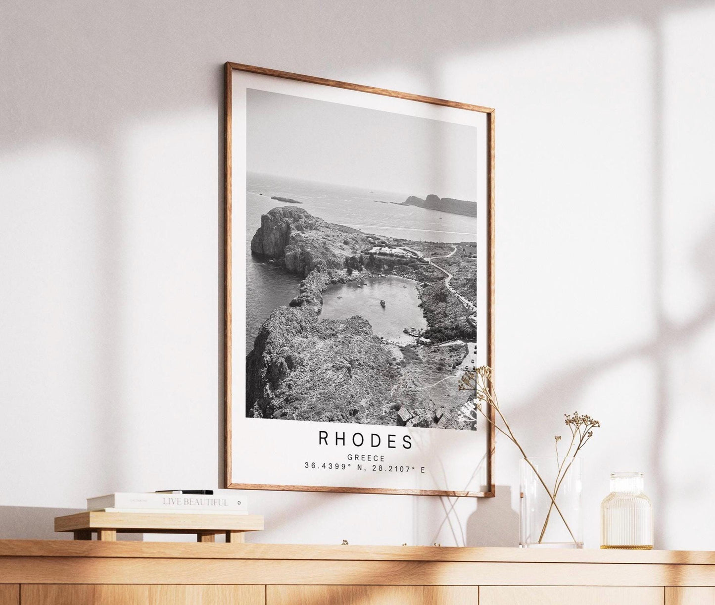Lindos Acropolis Rhodes Print: Greek Island Travel Wall Art, Unique Photography, Greece Gift
