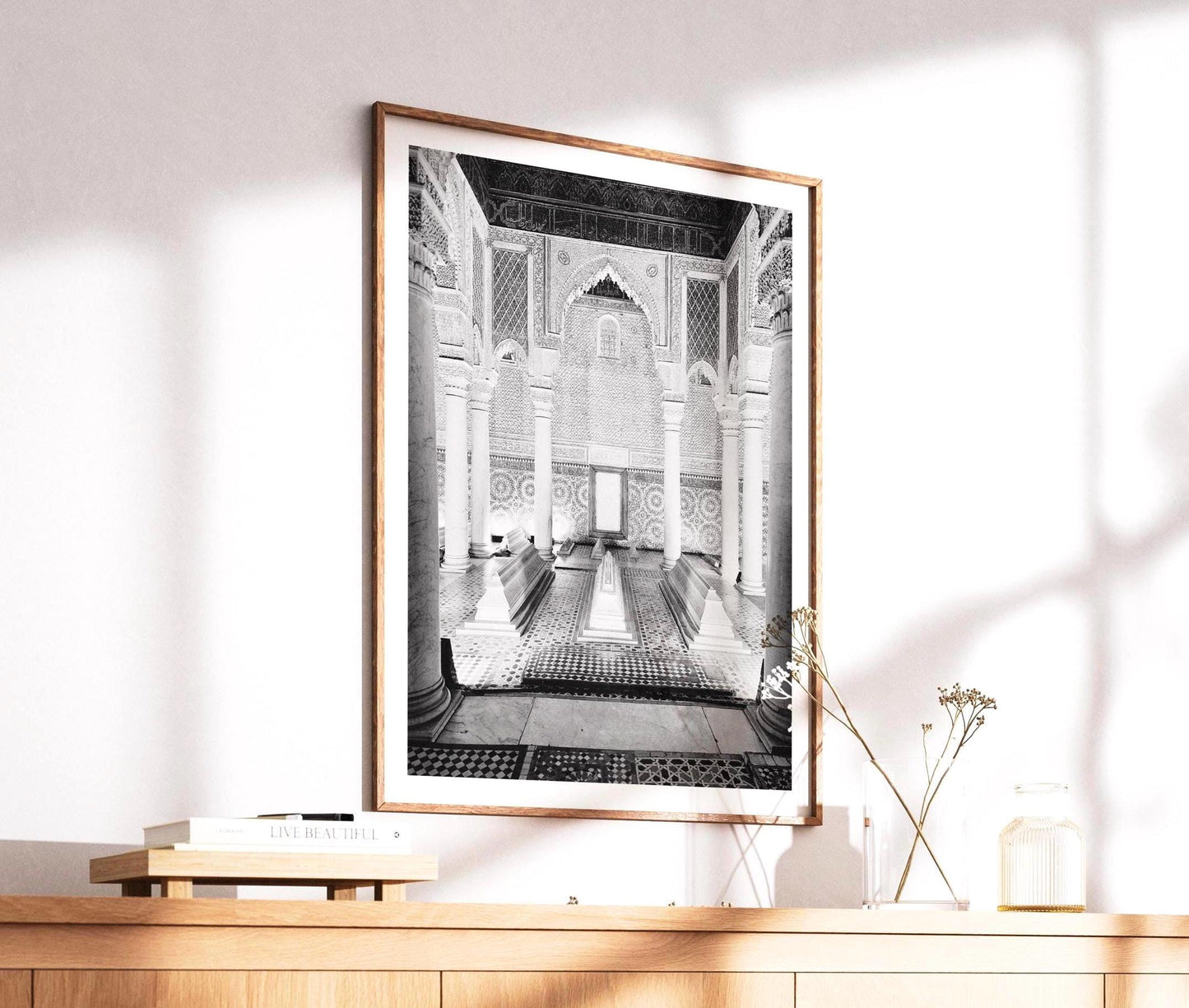 Saadian Tombs Print – Marrakech Wall Art Black and White Architecture Photography, Islamic Morocco Gift - Matthew Webb Photography