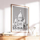 Black and white Montmartre Sacre Coeur Print - Paris Wall Art Poster, Architecture Photography, Gift - Matthew Webb Photography