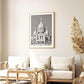 Black and white Montmartre Sacre Coeur Print - Paris Wall Art Poster, Architecture Photography, Gift - Matthew Webb Photography