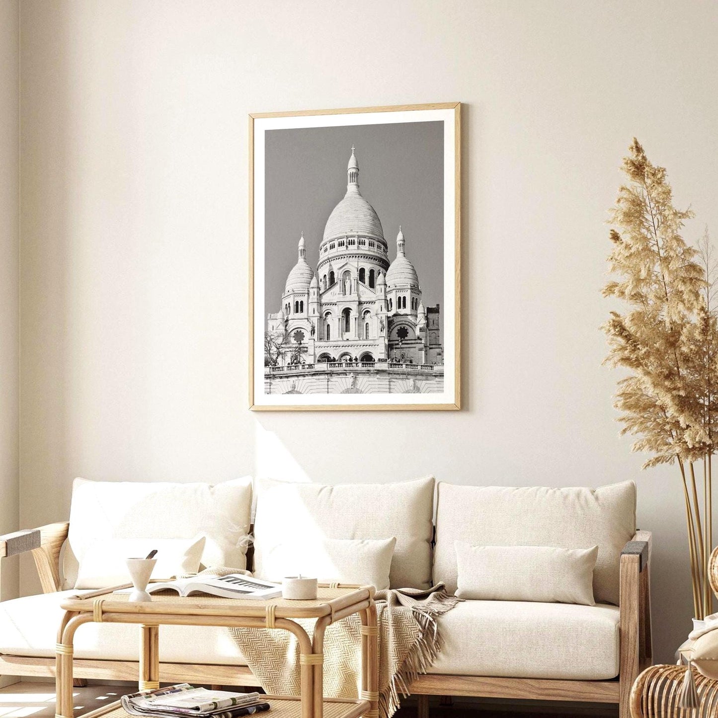 Black and white Montmartre Sacre Coeur Print - Paris Wall Art Poster, Architecture Photography, Gift - Matthew Webb Photography