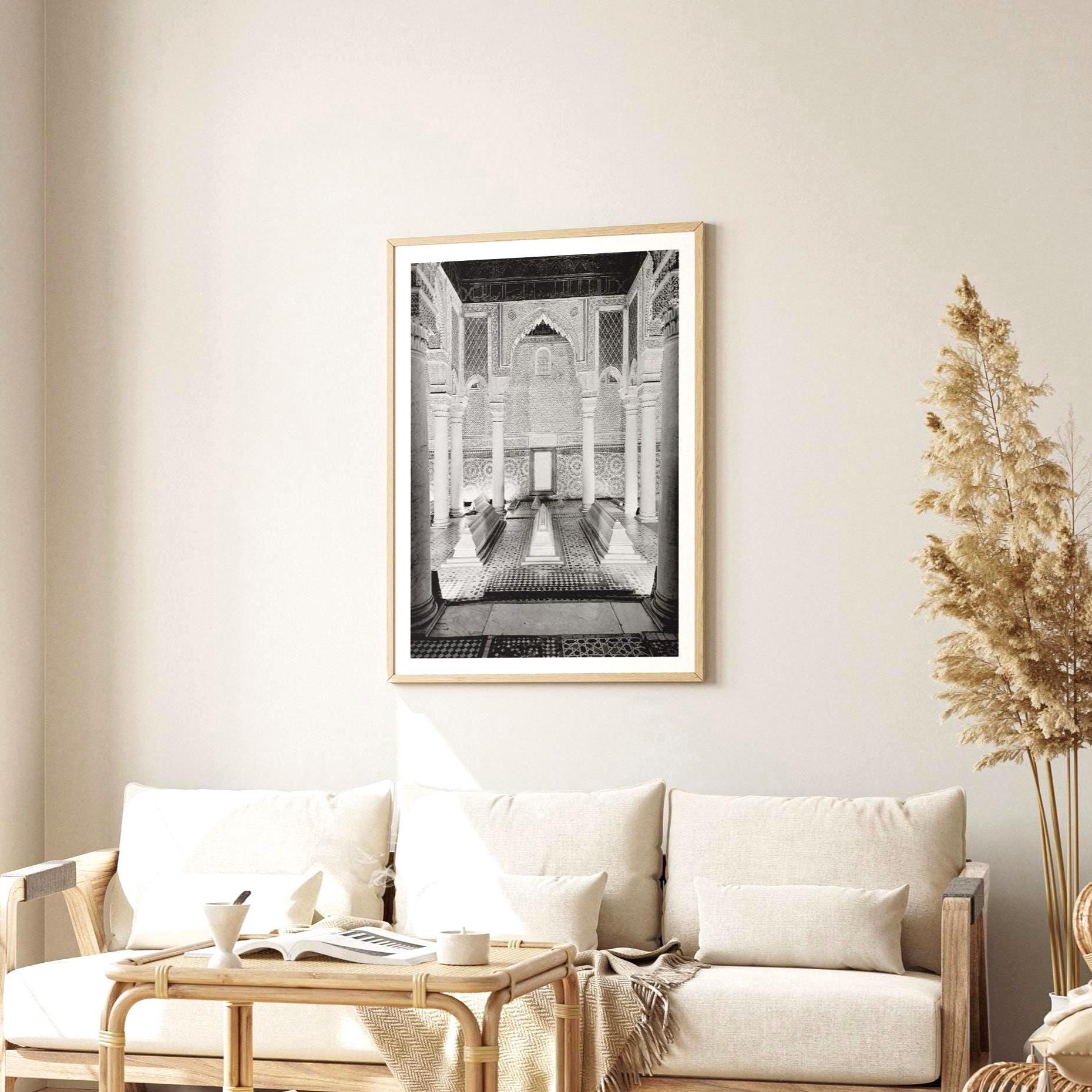 Saadian Tombs Print – Marrakech Wall Art Black and White Architecture Photography, Islamic Morocco Gift - Matthew Webb Photography