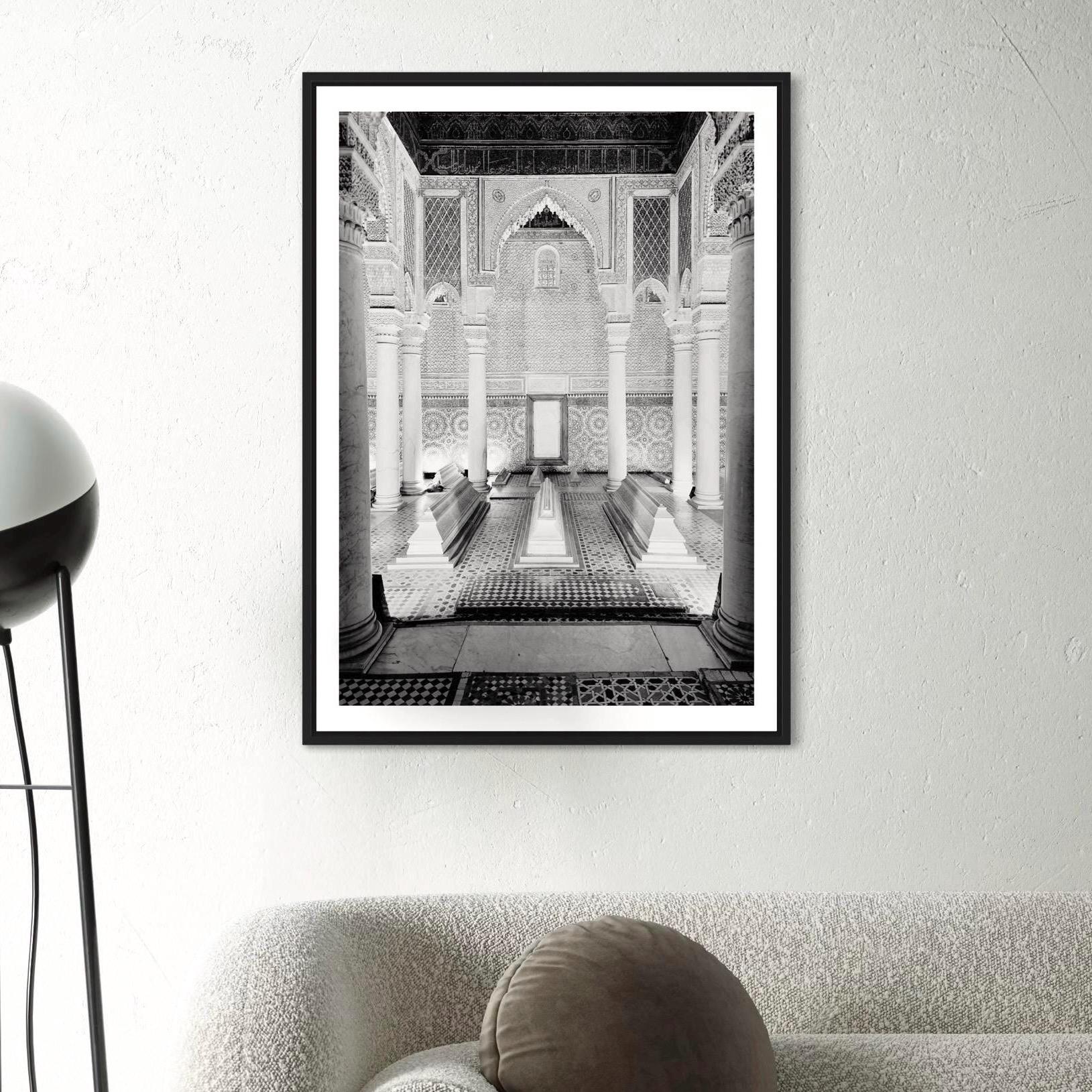 Saadian Tombs Print – Marrakech Wall Art Black and White Architecture Photography, Islamic Morocco Gift - Matthew Webb Photography
