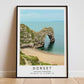 Durdle Door Print - Dorset Coastal Wall Art, Beach landscape, Framed Minimalist Photography